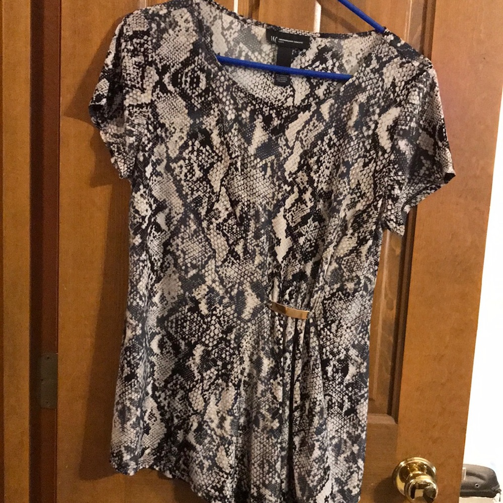 INC PL snake skin pattern blouse